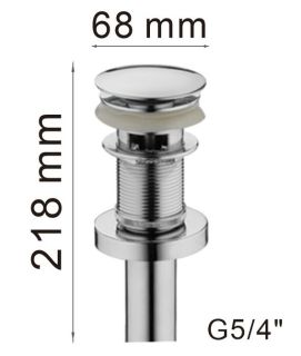 Донный клапан Haiba HB65-2 хром